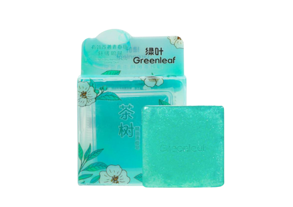 GREENLEAF туалетное мыло от прыщей с эфирным маслом чайного дерева (100 г)