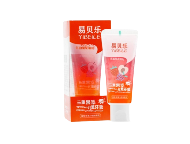 YIBEILE Детская зубная паста с тройным экстрактом фруктов, 80 г